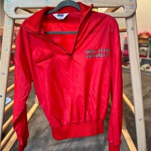 Vintage MVP Ohio State University quarter-zip windbreaker size small